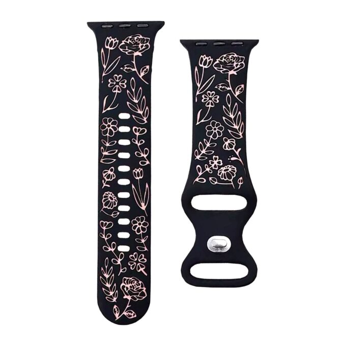 Curea Ceas Apple Watch Silicon Flower