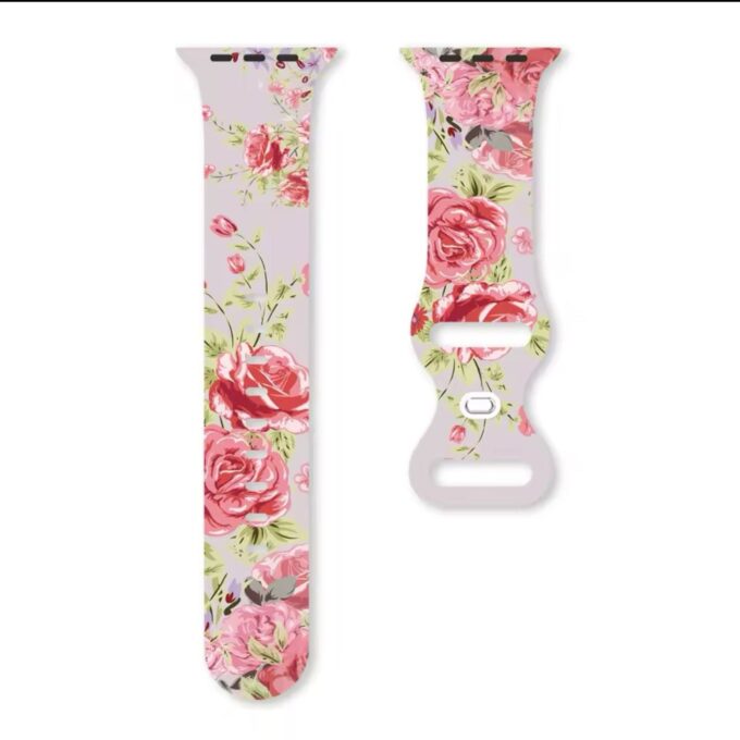 Curea Ceas Apple Watch Silicon Roses