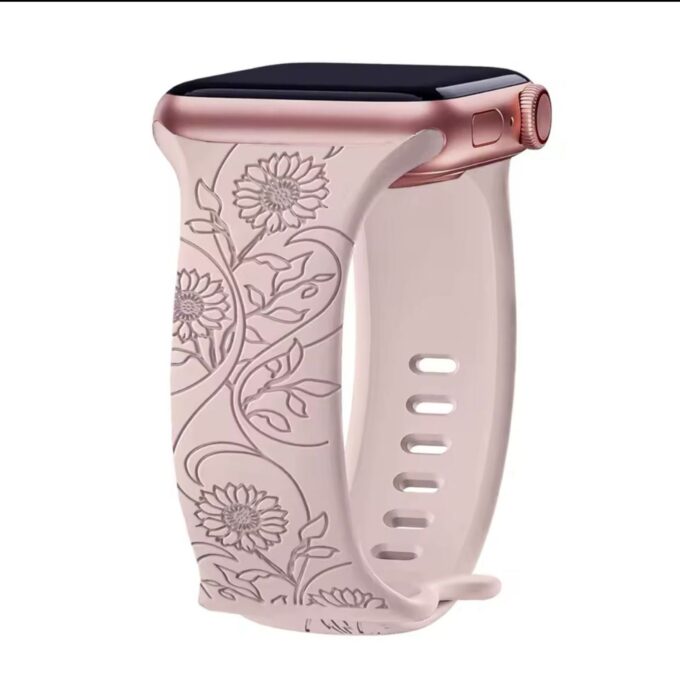 Curea Ceas Apple Watch Silicon Sunflower Pink Sand