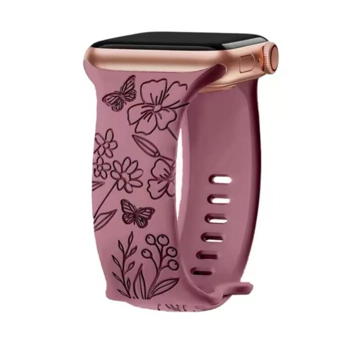 Curea Ceas Apple Watch Silicon Flower Smoke