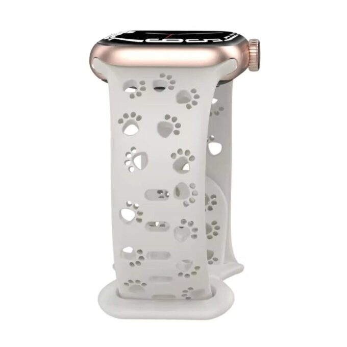 Curea Ceas Apple Watch Silicon Paws Starlight