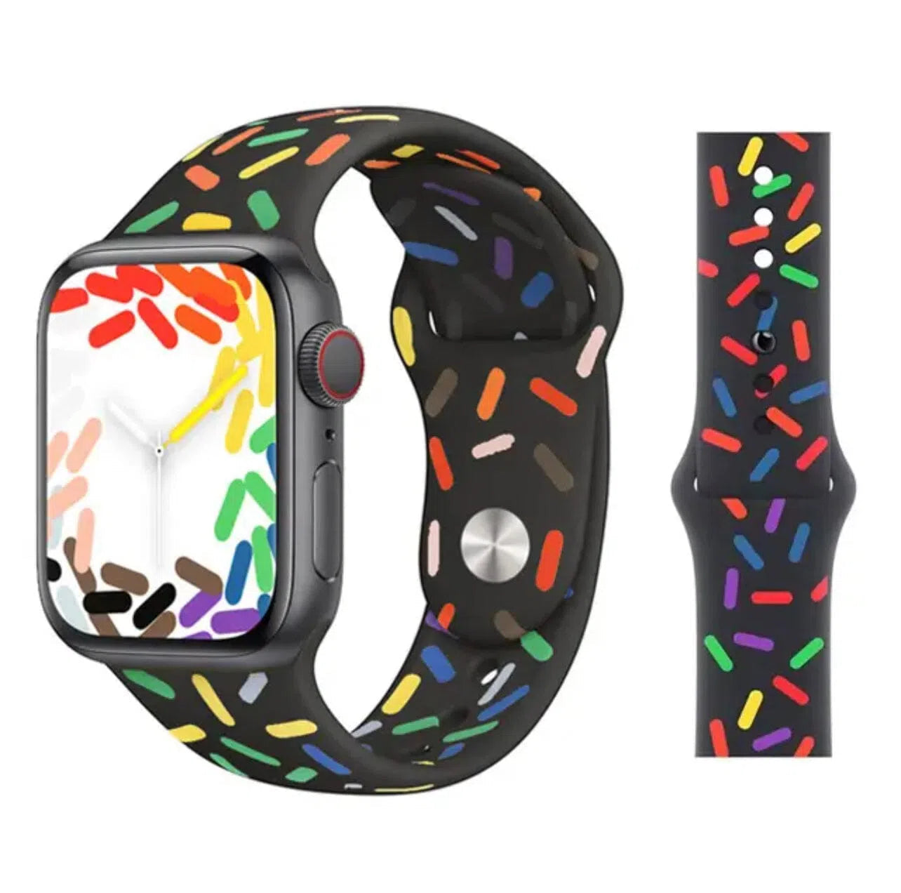 Curea Ceas Apple Watch Silicon Black Pride