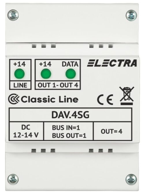 Doza derivatie video Electra Classic DAV.4SG, 4 iesiri, conectori cu surub, carcasa ABS 1 Doza derivatie video Electra Classic DAV.4SG, 4 iesiri, conectori cu surub, carcasa ABS