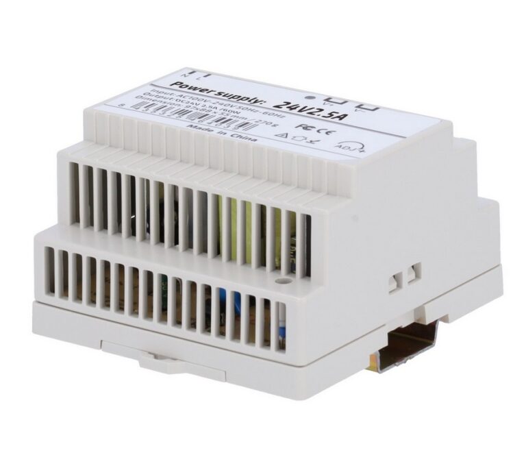 Sursa de alimentare Safer, 24V 2.5A, eficienta energetica pana la 85%, SAF-24-DIN2.5-P 1 Sursa de alimentare Safer, 24V 2.5A, eficienta energetica pana la 85%, SAF-24-DIN2.5-P