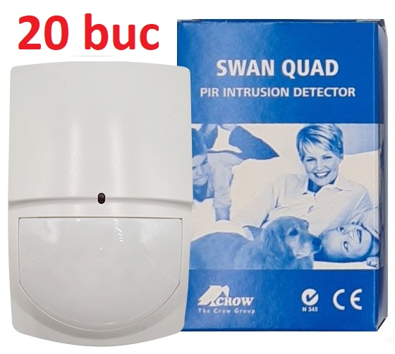 Pack 20 senzori de miscare, Crow SWANQUAD-PACK20 1 Pack 20 senzori de miscare, Crow SWANQUAD-PACK20