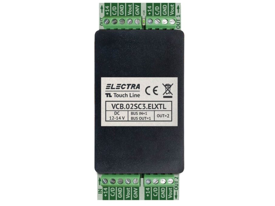 Doza derivatie video Electra VCB.02SC3.ELXTL, 2 iesiri, conectori surub, protectii scurtcircuit 1 Doza derivatie video Electra VCB.02SC3.ELXTL, 2 iesiri, conectori surub, protectii scurtcircuit
