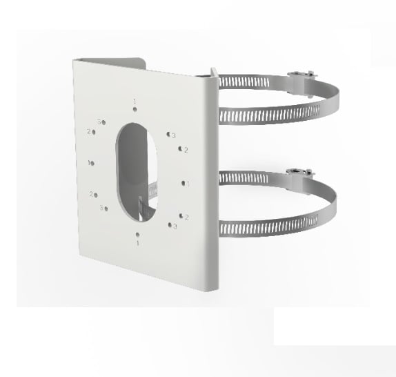 Suport pentru montare camera de supraveghere pe stalp, diametru stalp de la 67 la 127mm, Hikvision DS-1275ZJ-S-SUS