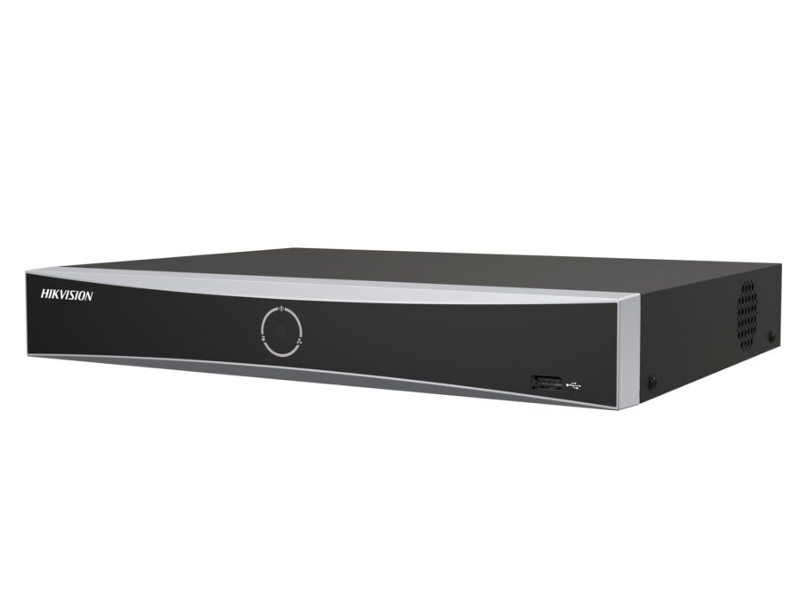 NVR 8 canale AcuSense Hikvision DS-7608NXI-K1(D), pana la 12MP, Latime de banda 80Mbps, 1x port SATA