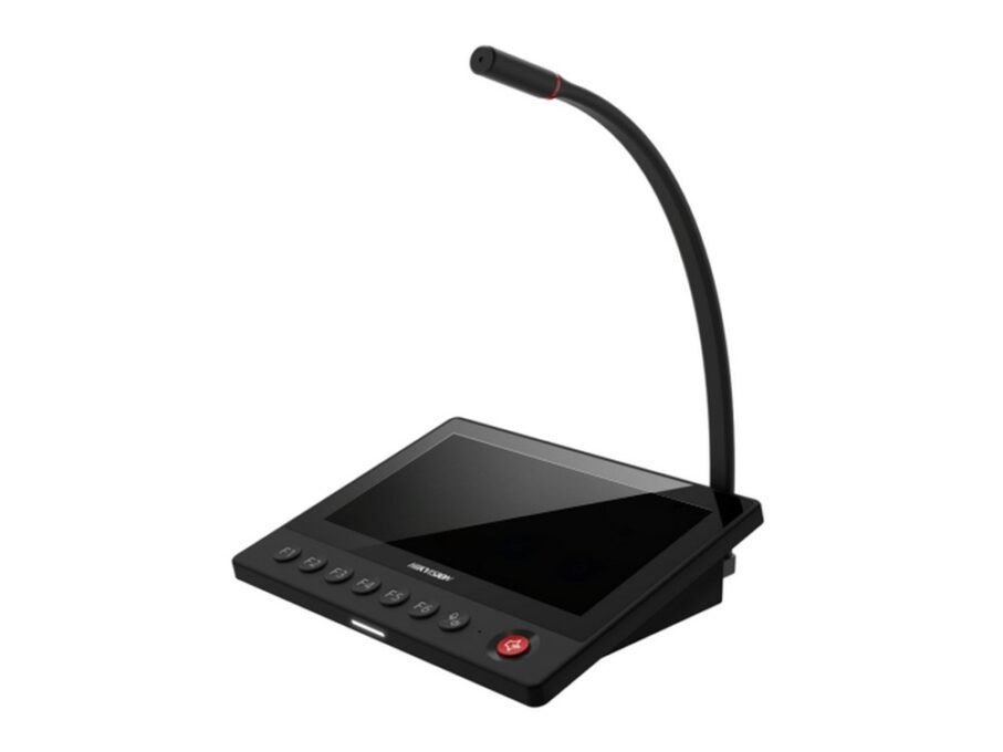 Microfon adresare publica Hikvision DS-QAZ1MP7G1, ecran tactil IPS 7 inch, PoE, TTS, difuzare live/programata/urgenta, intrare MIC 3.5mm,