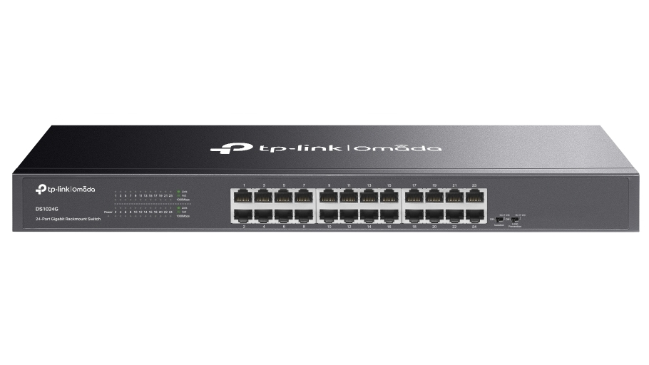 Switch Tp-Link Omada DS1024G, 24 porturi Gb RJ45, montare in rack 19 inch, plug and play 1 Switch Tp-Link Omada DS1024G, 24 porturi Gb RJ45, montare in rack 19 inch, plug and play