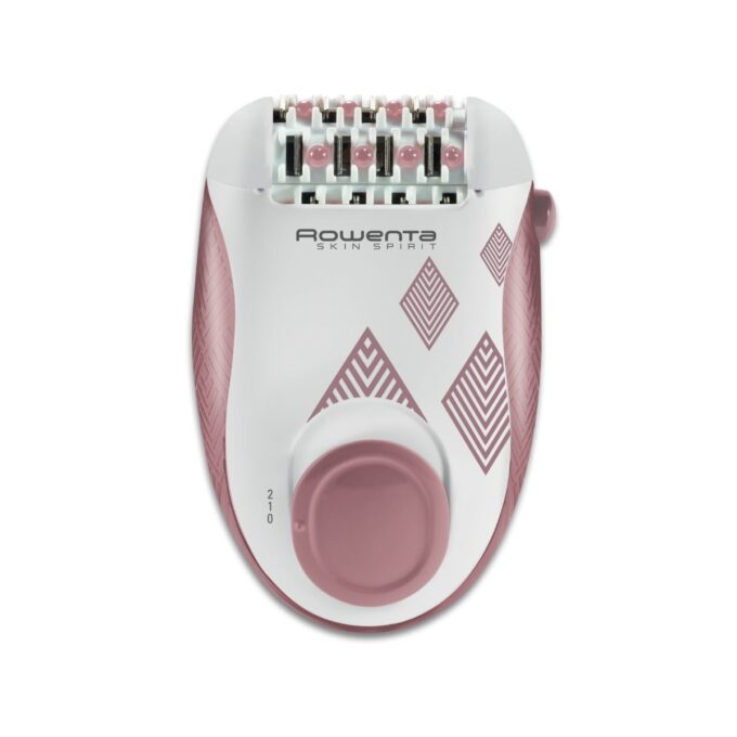 Epilator Rowenta Skin Spirit EP2900F1  2 trepte de viteză  24 pensete  sistem de ghidare  sistem de masaj cu bile  roz