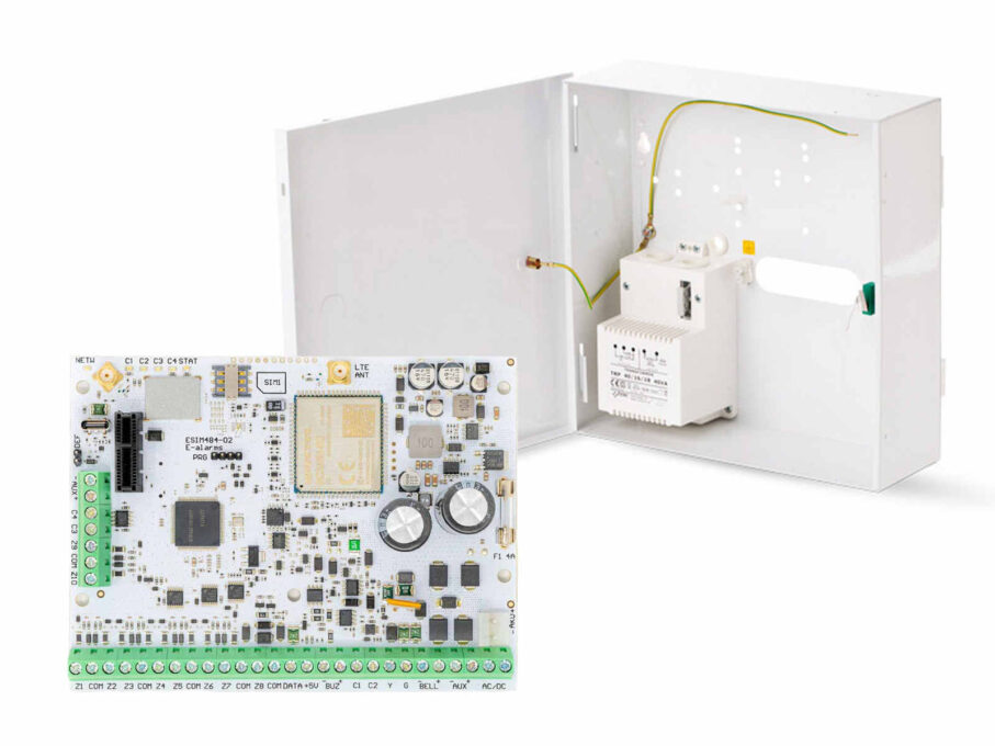 Kit centrala de alarma hibrida, wireless si cablata, cutie din metal cu transformator, Eldes, Esim484-Kit 1 Kit centrala de alarma hibrida, wireless si cablata, cutie din metal cu transformator, Eldes, Esim484-Kit