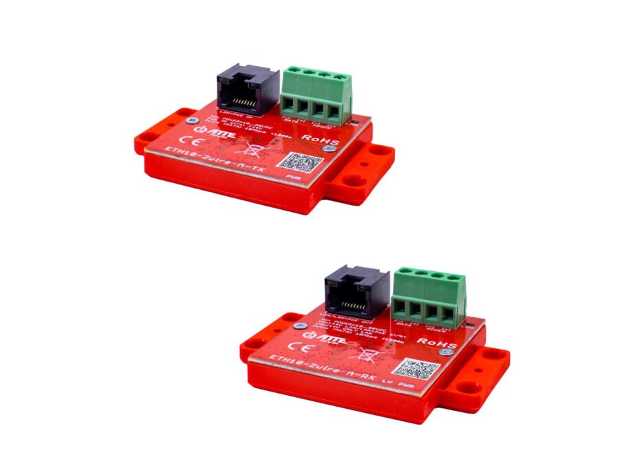 Set convertoare LAN si PoE pe 2 fire, 2x 10Mbps, distanta 1000m, IP20, Atte Power ETH10-2wire-A-SET 1 Set convertoare LAN si PoE pe 2 fire, 2x 10Mbps, distanta 1000m, IP20, Atte Power ETH10-2wire-A-SET