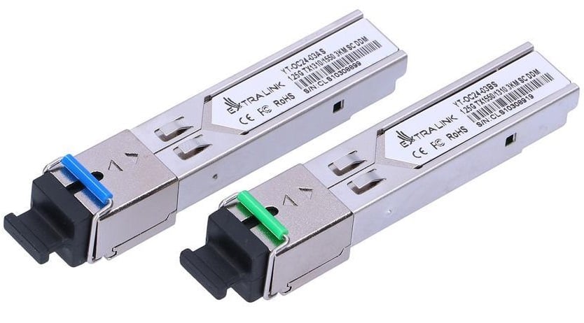 Set module SFP Single mode WDM conector SC - 3 KM, Extralink EX.2220 1 Set module SFP Single mode WDM conector SC - 3 KM, Extralink EX.2220