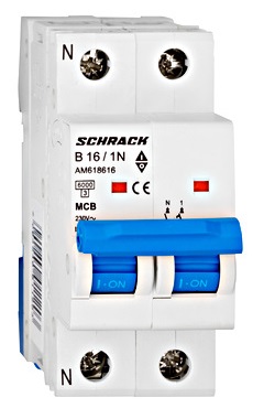 Intrerupator automat Schrack, 1+N 16A 220V, 1PN B16, 6kA, AM618616 1 Intrerupator automat Schrack, 1+N 16A 220V, 1PN B16, 6kA, AM618616