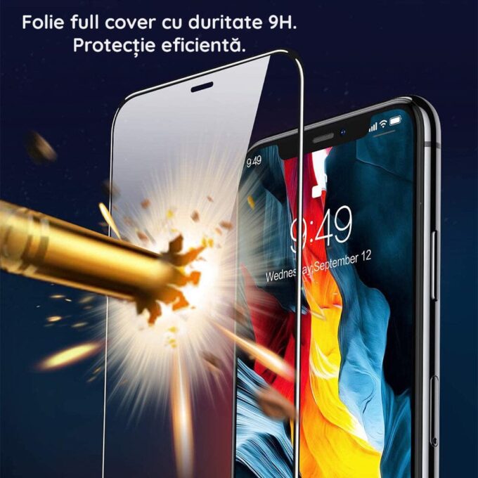 Folie din Sticla Securizata 9D + Kit Montaj iPhone 14 Pro Max
