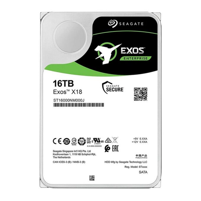 Hard Disk 16 TB Seagate Exos X18 ST16000NM000J, 7200 RPM, 256 cache 1 Hard Disk 16 TB Seagate Exos X18 ST16000NM000J, 7200 RPM, 256 cache