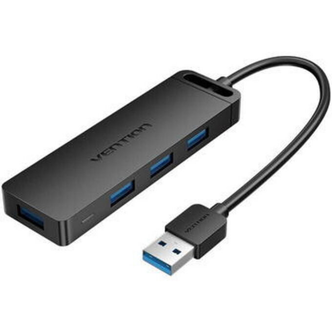 Hub USB Vention CHLBF, 4 porturi USB, microUSB, rata transfer 5 Gbps, material ABS, cablu 1m, negru 1 Hub USB Vention CHLBF, 4 porturi USB, microUSB, rata transfer 5 Gbps, material ABS, cablu 1m, negru