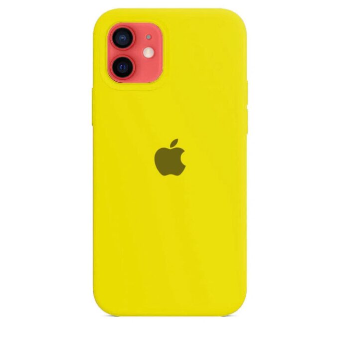 Husa Silicon pentru iPhone 12 Mini, Lemon