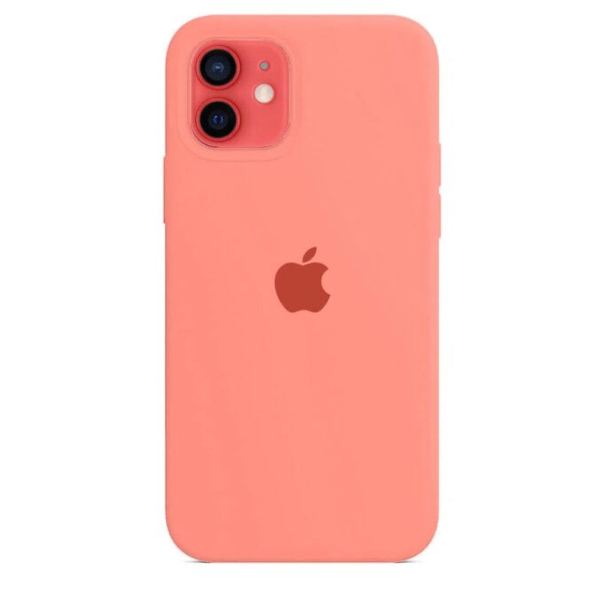 Husa Silicon pentru iPhone 12 Mini, Peach