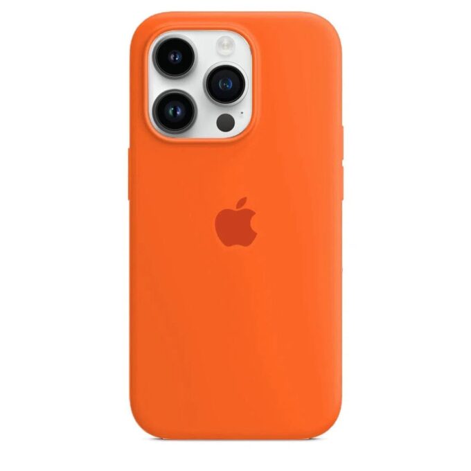 Husa Silicon pentru iPhone 13 Pro Max, Orange