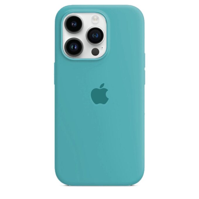 Husa Silicon pentru iPhone 13 Pro Max, Sea Blue
