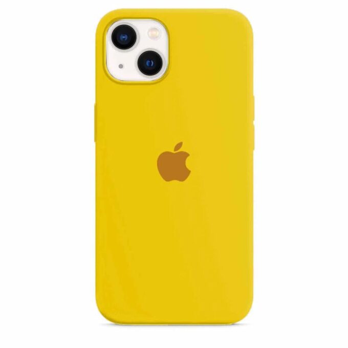 Husa Silicon pentru iPhone 14, Canary Yellow