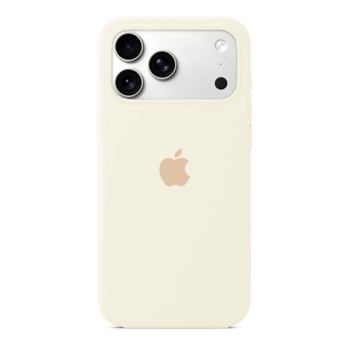 Husa Silicon pentru iPhone 17 Pro Max, Cream