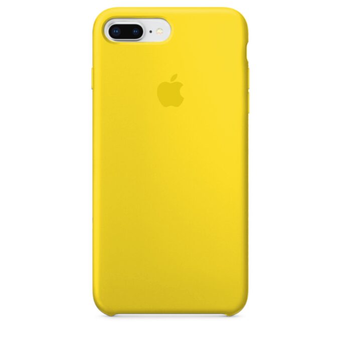 Husa Silicon pentru iPhone 8 Plus, Canary Yellow