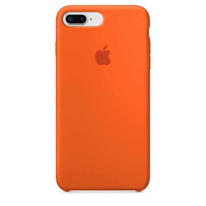 Husa Silicon pentru iPhone 8 Plus, Orange