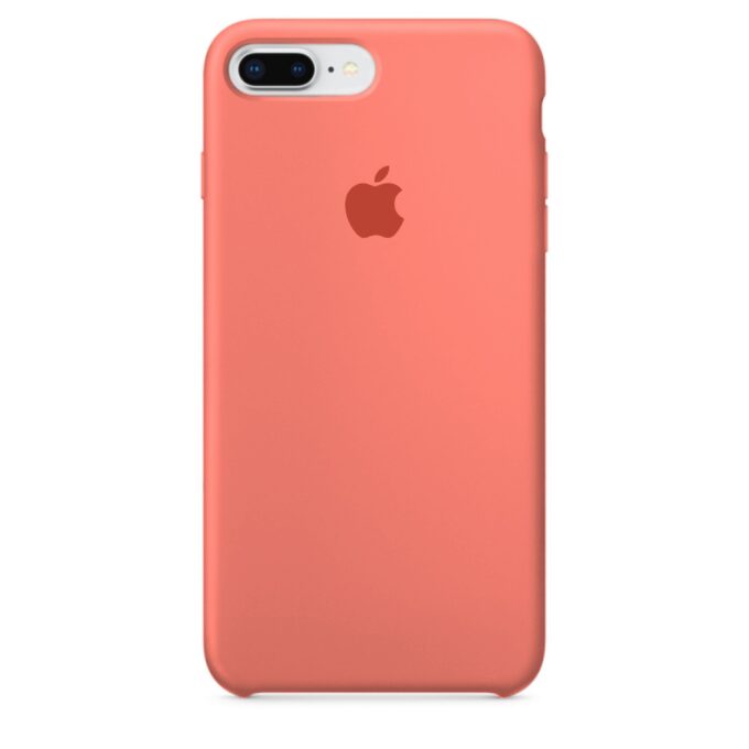 Husa Silicon pentru iPhone 8 Plus, Peach