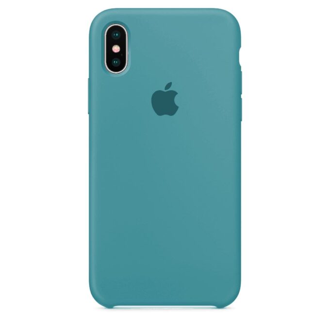 Husa Silicon pentru iPhone Xs, Abyss Teal
