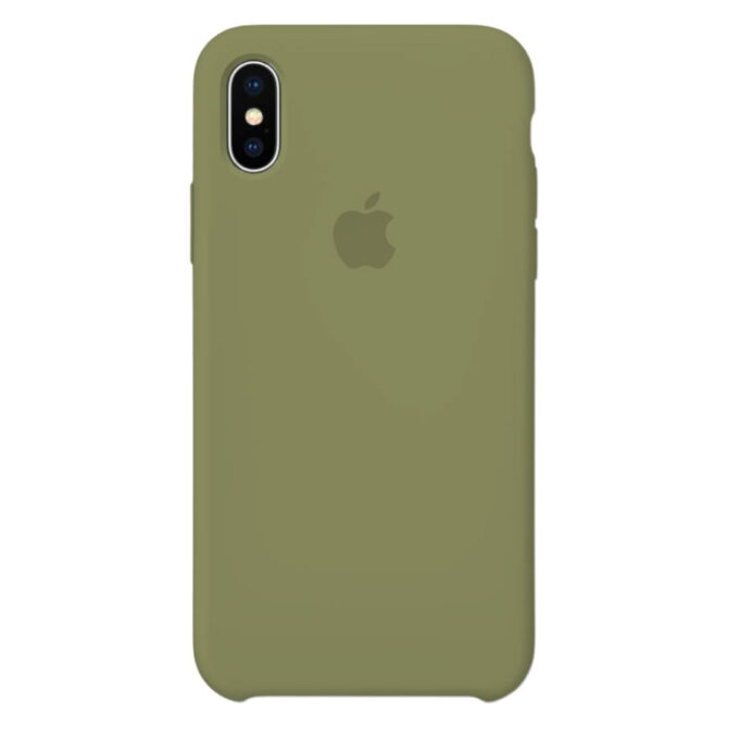 Husa Silicon pentru iPhone Xs, Army Green
