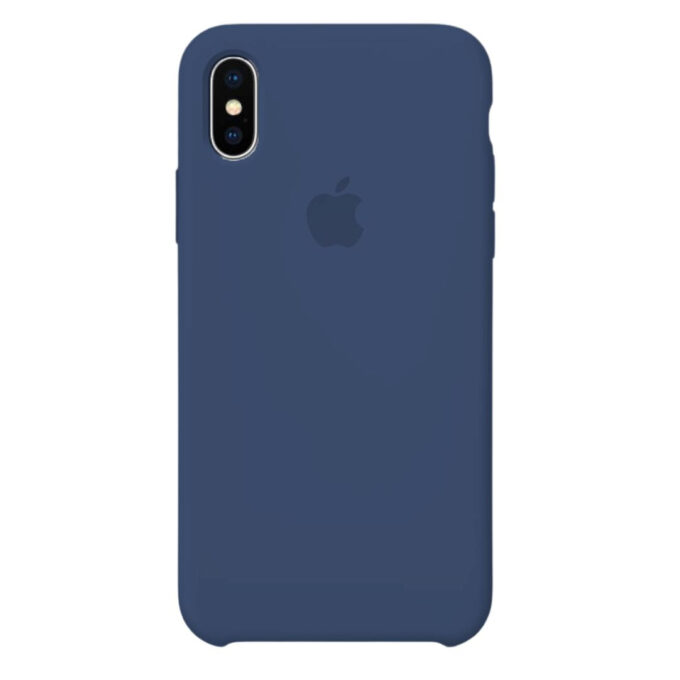 Husa Silicon pentru iPhone Xs, Blue Jeans