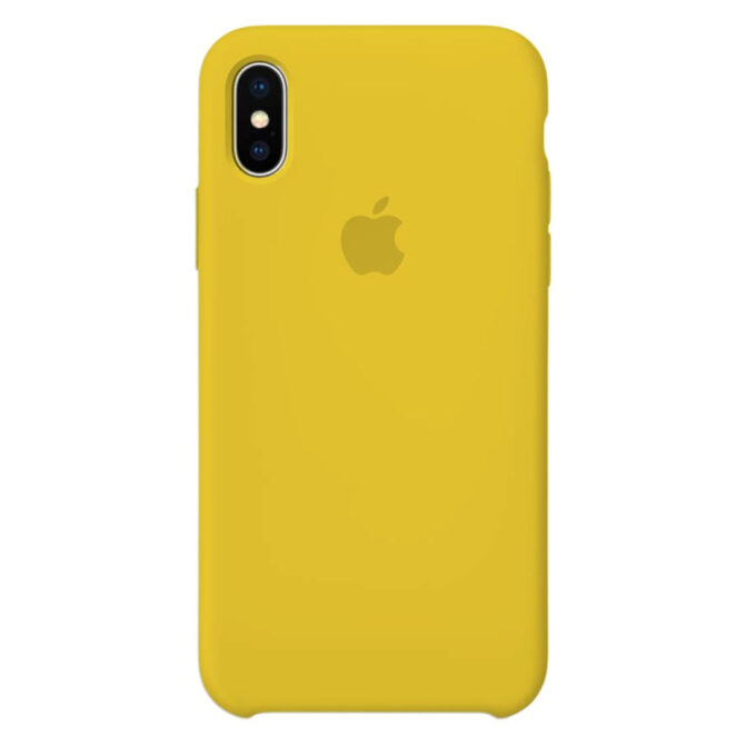 Husa Silicon pentru iPhone Xs, Canary Yellow