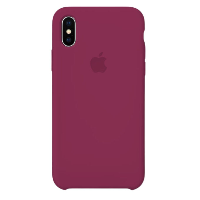 Husa Silicon pentru iPhone Xs, Dark Rose