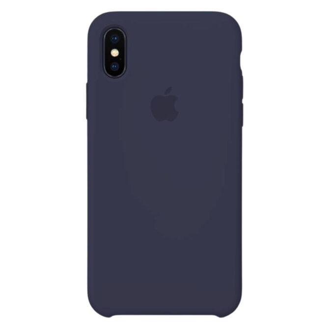 Husa Silicon pentru iPhone Xs, Midnight Blue