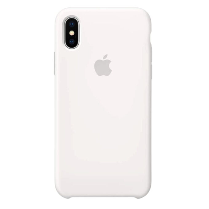 Husa Silicon pentru iPhone Xs, White