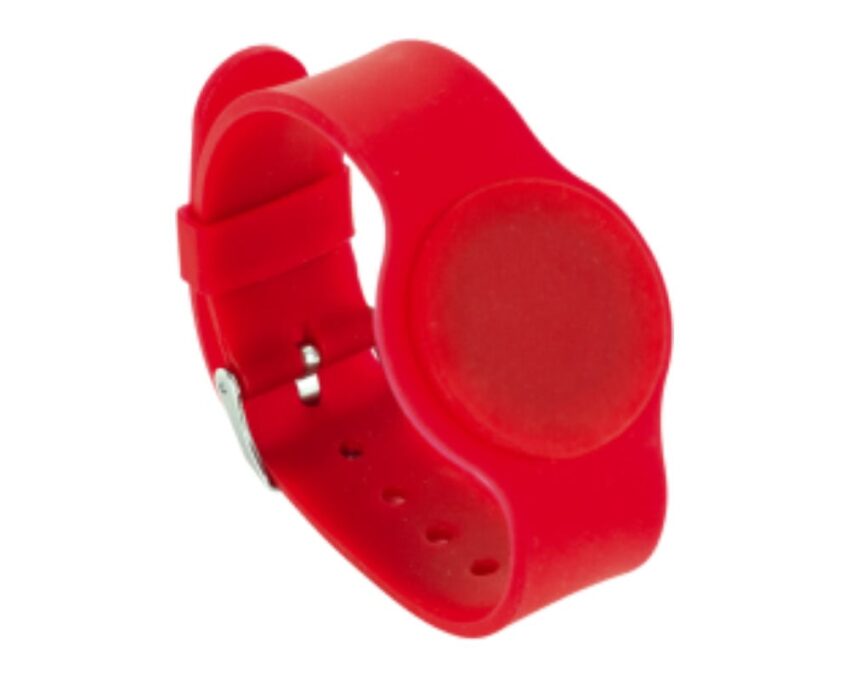 Bratara de proximitate din silicon cu catarama 125Khz, Rosie, IDT-4009EM-RD 1 Bratara de proximitate din silicon cu catarama 125Khz, Rosie, IDT-4009EM-RD