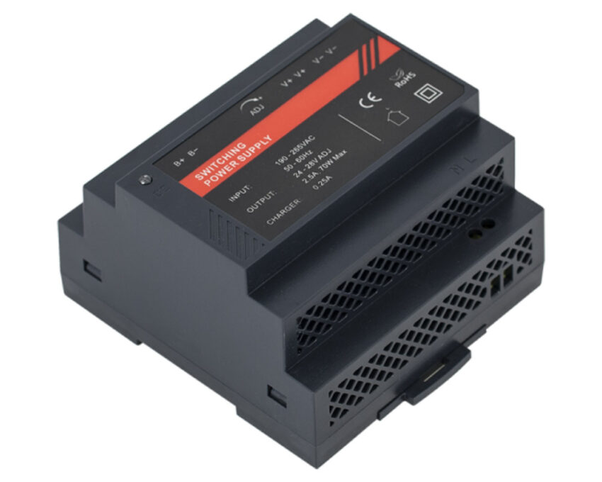Sursa de alimentare neintreruptibila 24V-2,5Ah cu montare pe sina DIN, DR24060-02B 1 Sursa de alimentare neintreruptibila 24V-2,5Ah cu montare pe sina DIN, DR24060-02B
