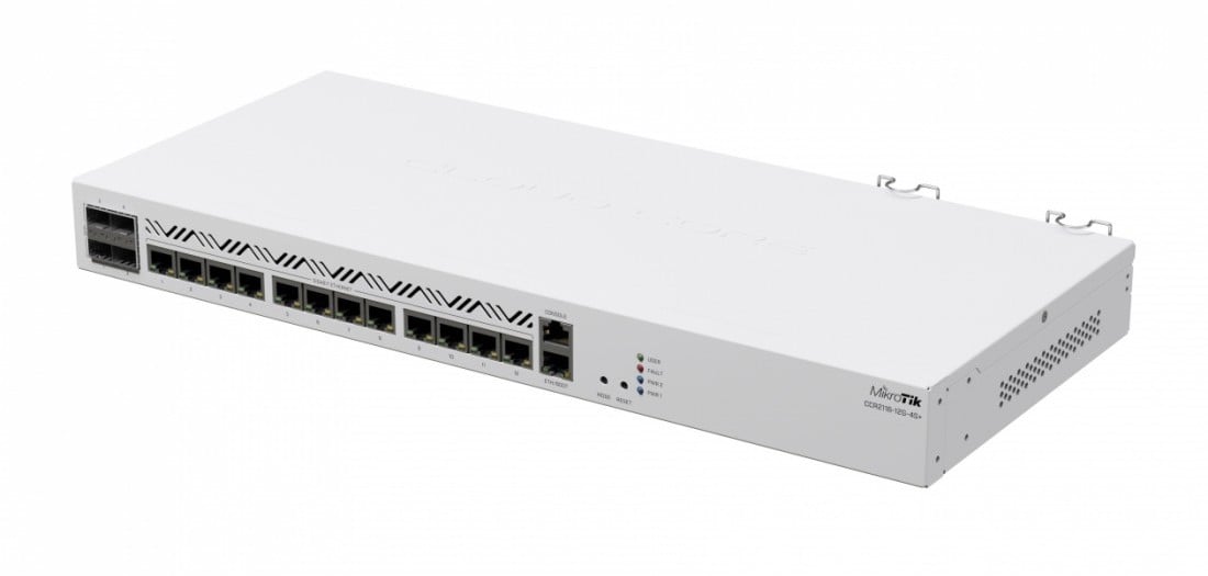 Router Mikrotik CCR2116-12G-4S+, 14 porturi, 4 porturi x 10GB SFP, 2GHz, RAM 16GB 1 Router Mikrotik CCR2116-12G-4S+, 14 porturi, 4 porturi x 10GB SFP, 2GHz, RAM 16GB