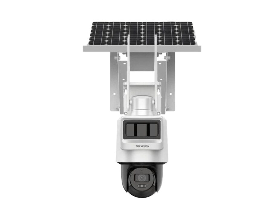 Camera 4G cu SIM si Panou Solar Hikvision Pro DS-2DE2C400IWG-K/4G/C05S10, Alarma, 4MP 2K, IR + LED 30m, 4G, Acumulator 1.85 W, PIR + Radar