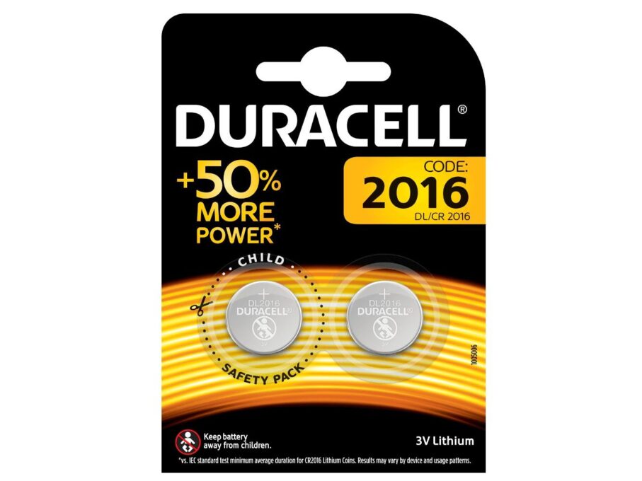 Baterie blister 2 buc, 3V, litiu, Duracell DUR-CR2016 1 Baterie blister 2 buc, 3V, litiu, Duracell DUR-CR2016