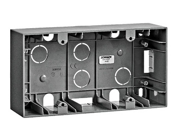 Cutie aplicata pentru 2 aparate, ABS, antracit, 154x 83x 42mm, Schrack EV115307 1 Cutie aplicata pentru 2 aparate, ABS, antracit, 154x 83x 42mm, Schrack EV115307