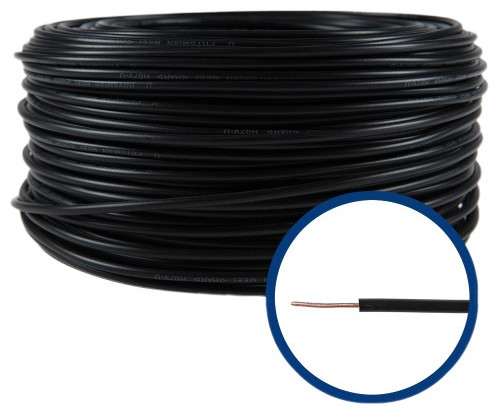 Conductor FY 1,5 mm, solid, 100 m, FY1.5-NEGRU 1 Conductor FY 1,5 mm, solid, 100 m, FY1.5-NEGRU