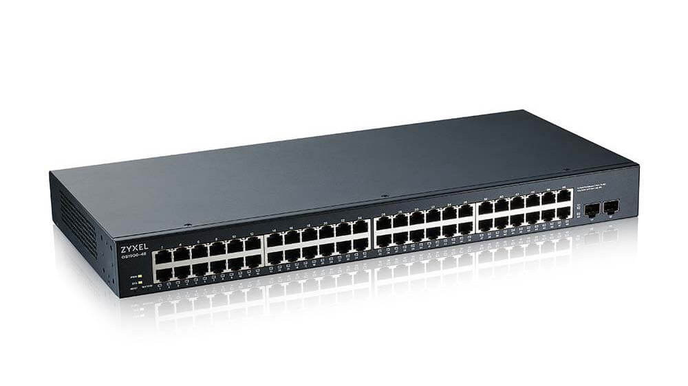 Switch Zyxel GS1900-48-EU0102F, 48 porturi 100/1000Mbps, smart management, montare in rack 1 Switch Zyxel GS1900-48-EU0102F, 48 porturi 100/1000Mbps, smart management, montare in rack