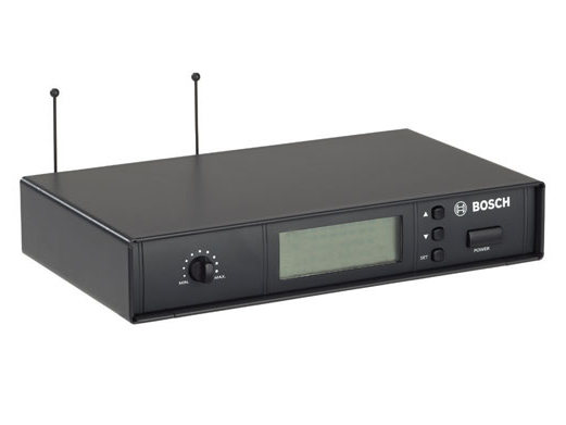 Receptor microfon UHF wireless, 193 canale, 2 antene, conectori BNC, XLR, jack 6.3, frecvente 722-746MHz, Bosch MW1-RX-F5 1 Receptor microfon UHF wireless, 193 canale, 2 antene, conectori BNC, XLR, jack 6.3, frecvente 722-746MHz, Bosch MW1-RX-F5