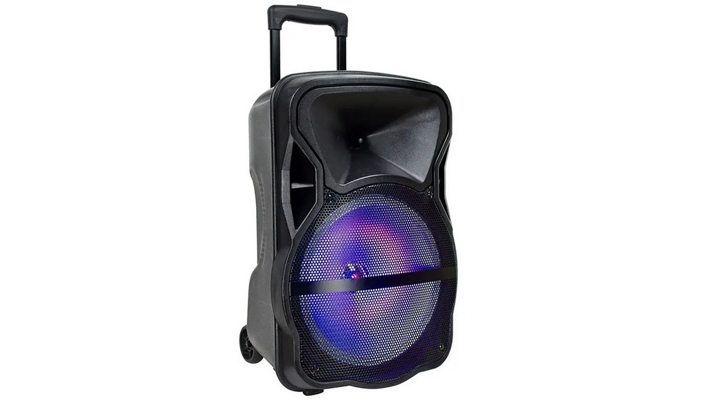 Boxa portabila 50W RMS, 15 inch/38cm, V-Tac SKU-7738, USB, micro SD, radio FM, telecomanda, microfon cu fir si wireless