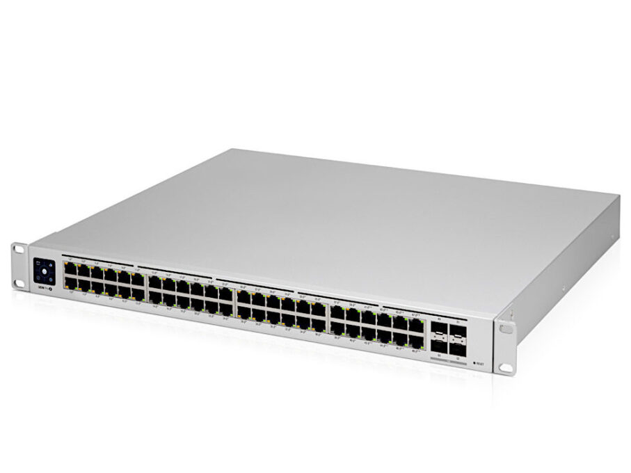 Switch 52 porturi, Ubiquiti USW-PRO-48-POE UniFi PRO, 48x PoE+ si PoE++, 4x SFP, 600W, cu management