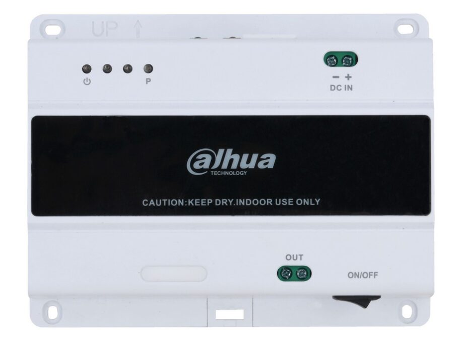 Switch Dahua VTNS1001B-2, 2 fire, RJ45, pentru 4 monitoare si 2 posturi exterioare, montare pe sina, ABS alb